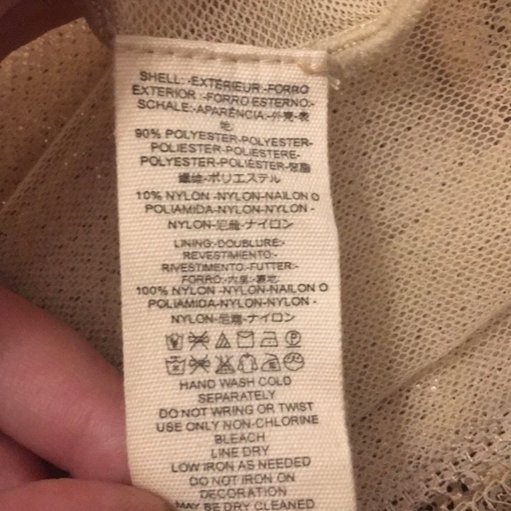 NWT Free People Taupe Elastic Waist Sequin Skirt S - Picture 5 of 8